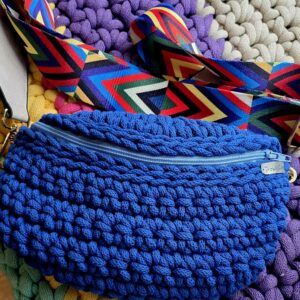 "Crochet belt bag"