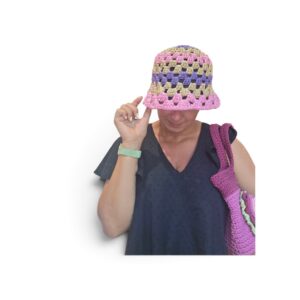 Handmade Crochett Raffia Bucket Hat